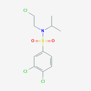 molecular formula C11H14Cl3NO2S B8505484 N-beta-chloroethyl-N-(1-methylethyl)-3,4-dichlorobenzenesulfonamide 