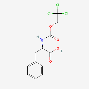 molecular formula C12H12Cl3NO4 B8505504 2,2,2-Trichloroethoxycarbonyl-L-phenylalanine CAS No. 37888-21-4