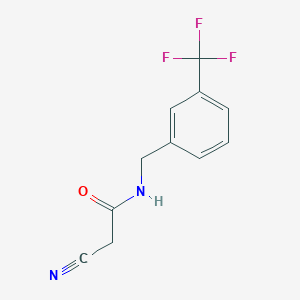 molecular formula C11H9F3N2O B8505525 2-Cyano-N-(3-(trifluoromethyl)benzyl)acetamide 