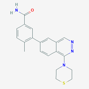 molecular formula C20H20N4OS B8505539 4-Methyl-3-[1-(thiomorpholin-4-yl)phthalazin-6-yl]benzamide 