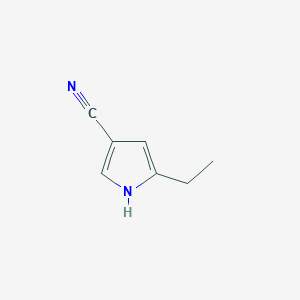 molecular formula C7H8N2 B8505547 5-Ethyl-1H-pyrrole-3-carbonitrile 