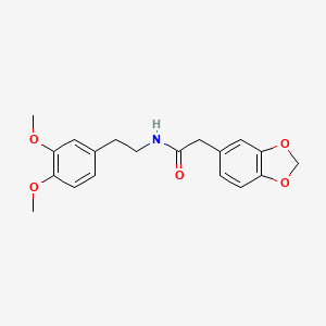 2-(1,3-benzodioxol-5-yl)-N-[2-(3,4-dimethoxyphenyl)ethyl]acetamide