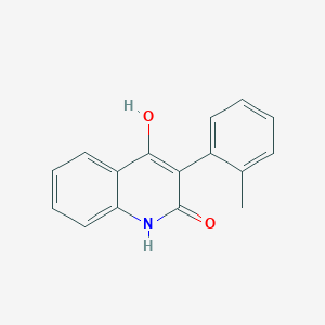 molecular formula C16H13NO2 B8505590 4-Hydroxy-3-(2-methylphenyl)quinolin-2(1H)-one CAS No. 89090-27-7