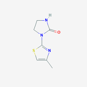 molecular formula C7H9N3OS B8505611 1-(4-Methylthiazol-2-yl)imidazolidin-2-one 