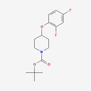 molecular formula C16H21F2NO3 B8505686 t-Butyl 4-(2,4-difluorophenoxy)piperidine-1-carboxylate 