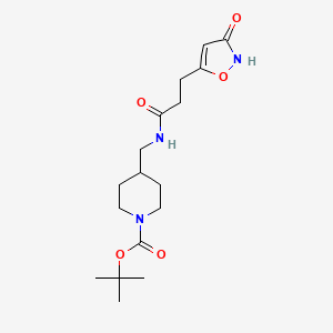 tert-butyl 4-[[3-(3-oxo-1,2-oxazol-5-yl)propanoylamino]methyl]piperidine-1-carboxylate