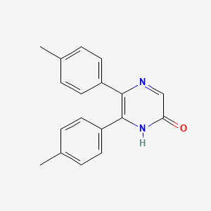 molecular formula C18H16N2O B8505712 5,6-Bis(4-methylphenyl)pyrazin-2(1H)-one CAS No. 88300-15-6