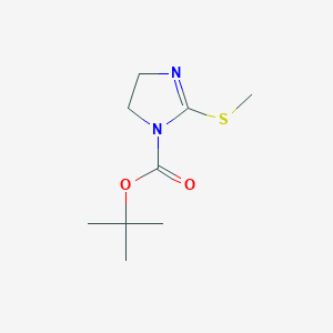 molecular formula C9H16N2O2S B8505757 N-BOC-2-methylthio-2-imidazoline 