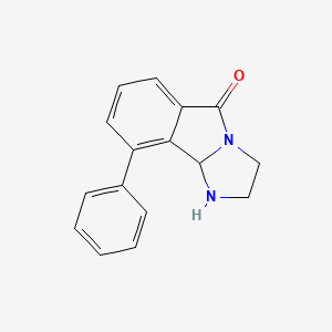 molecular formula C16H14N2O B8505782 9-Phenyl-1,2,3,9b-tetrahydro-5H-imidazo[2,1-a]isoindol-5-one CAS No. 61959-28-2