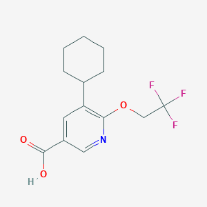 5-Cyclohexyl-6-(2,2,2-trifluoroethoxy)nicotinic acid