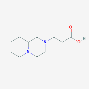 molecular formula C11H20N2O2 B8505884 3-(Octahydro-2h-pyrido[1,2-a]pyrazin-2-yl)propionic acid 