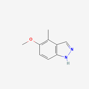 molecular formula C9H10N2O B8505888 5-methoxy-4-methyl-1H-indazole 