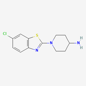 molecular formula C12H14ClN3S B8505918 1-(6-Chlorobenzothiazole-2-yl)piperidine-4-ylamine 