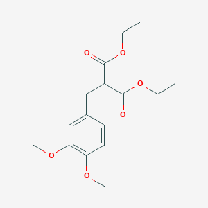 molecular formula C16H22O6 B8505923 Propanedioic acid, [(3,4-dimethoxyphenyl)methyl]-, diethyl ester CAS No. 53979-19-4