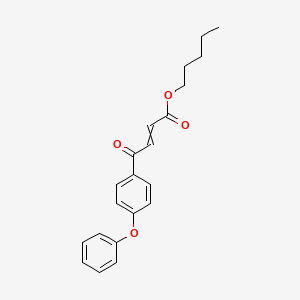 molecular formula C21H22O4 B8505953 Pentyl 4-oxo-4-(4-phenoxyphenyl)but-2-enoate CAS No. 88113-10-4