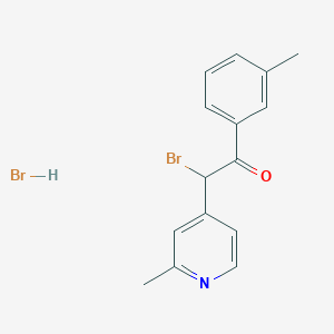 2-Bromo-1-(3-methylphenyl)-2-(2-methyl-4-pyridyl)ethanone hydrocbromide