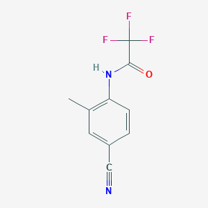 molecular formula C10H7F3N2O B8506011 Acetamide, N-(4-cyano-2-methylphenyl)-2,2,2-trifluoro- 