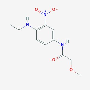 molecular formula C11H15N3O4 B8506063 4'-Ethylamino-2-methoxy-3'-nitroacetanilide 
