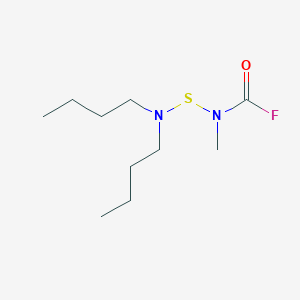 molecular formula C10H21FN2OS B8506075 N-(di-n-butylaminosulfenyl)-N-fluorocarbonyl-N-methylamine 