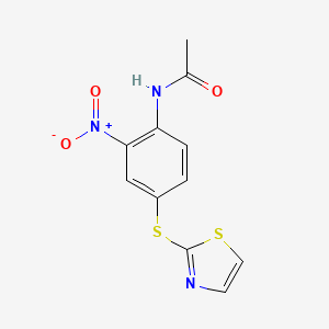 N-{2-Nitro-4-[(1,3-thiazol-2-yl)sulfanyl]phenyl}acetamide
