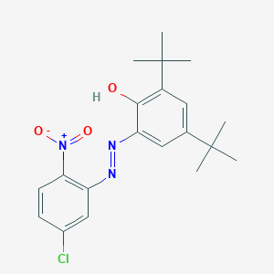 molecular formula C20H24ClN3O3 B8506105 2,4-Di-tert-butyl-6-[2-(5-chloro-2-nitrophenyl)hydrazinylidene]cyclohexa-2,4-dien-1-one CAS No. 60261-49-6