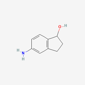 molecular formula C9H11NO B8506112 5-Amino-1-hydroxyindane 