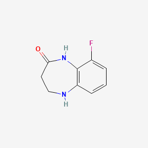 molecular formula C9H9FN2O B8506137 9-fluoro-4,5-dihydro-1H-benzo[b][1,4]diazepin-2(3H)-one 