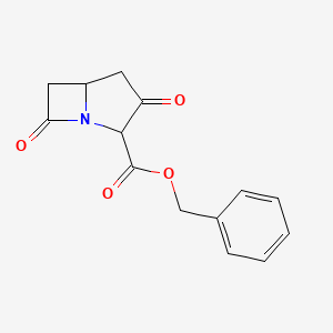 molecular formula C14H13NO4 B8506157 Benzyl 3,7-dioxo-1-azabicyclo[3.2.0]heptane-2-carboxylate 