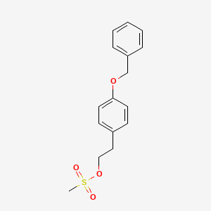 molecular formula C16H18O4S B8506159 1-Benzyloxy-4-(2-methanesulfonyloxyethyl)benzene 