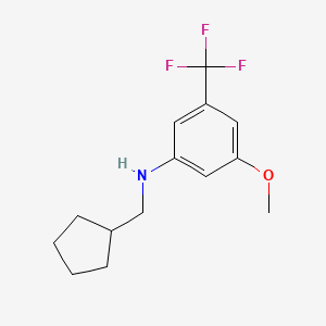 molecular formula C14H18F3NO B8506182 N-(Cyclopentylmethyl)-3-methoxy-5-(trifluoromethyl)aniline CAS No. 919800-39-8