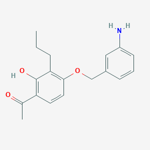 1-{4-[(3-Aminophenyl)methoxy]-2-hydroxy-3-propylphenyl}ethan-1-one