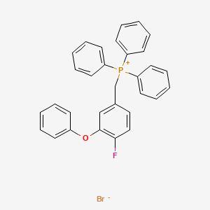 molecular formula C31H25BrFOP B8506197 [(4-Fluoro-3-phenoxyphenyl)methyl](triphenyl)phosphanium bromide CAS No. 89765-34-4