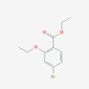 molecular formula C11H13BrO3 B8506231 4-Bromo-2-ethoxy-benzoic acid ethyl ester 