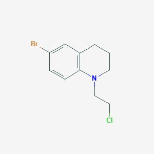 molecular formula C11H13BrClN B8506299 6-Bromo-1-(2-chloroethyl)-1,2,3,4-tetrahydroquinoline 