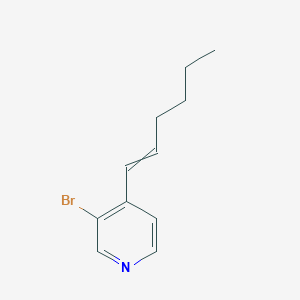 molecular formula C11H14BrN B8506374 3-Bromo-4-(hex-1-en-1-yl)pyridine 