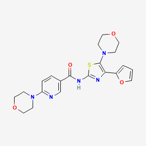 3-Pyridinecarboxamide,n-[4-(2-furanyl)-5-(4-morpholinyl)-2-thiazolyl]-6-(4-morpholinyl)-