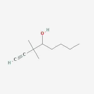 molecular formula C10H18O B8506396 3,3-dimethyl-1-octyn-4(RS)-ol 