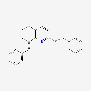 molecular formula C24H21N B8506435 8-Benzylidene-2-(2-phenylethenyl)-5,6,7,8-tetrahydroquinoline CAS No. 238755-37-8