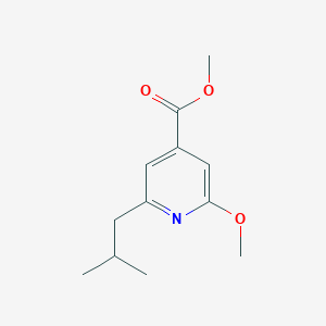 molecular formula C12H17NO3 B8506472 2-Isobutyl-6-methoxy-isonicotinic acid methyl ester 