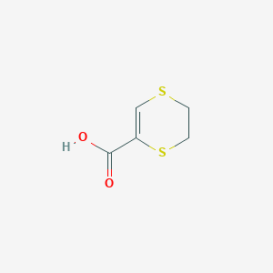molecular formula C5H6O2S2 B8506478 5,6-Dihydro-1,4-dithiin-2-carboxylic acid 