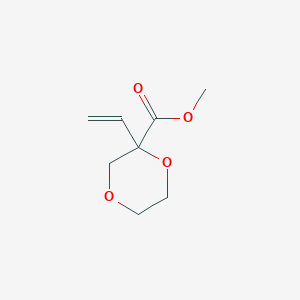 molecular formula C8H12O4 B8506480 2-Vinyl-[1,4]dioxane-2-carboxylic acid methyl ester 