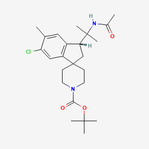 molecular formula C24H35ClN2O3 B8506496 tert-Butyl (R)-3-(2-acetamidopropan-2-yl)-6-chloro-5-methyl-2,3-dihydrospiro[indene-1,4'-piperidine]-1'-carboxylate 