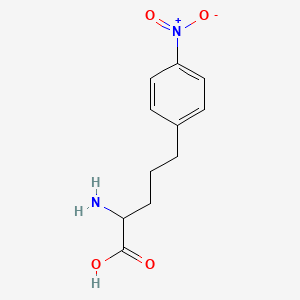 molecular formula C11H14N2O4 B8506509 2-Amino-5-(4-nitrophenyl)pentanoic acid 