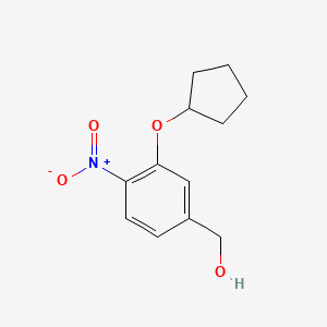 molecular formula C12H15NO4 B8506511 3-Cyclopentoxy-4-nitrobenzyl alcohol 