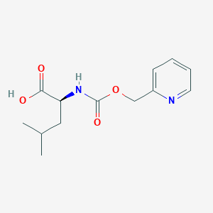 molecular formula C13H18N2O4 B8506525 N-(2-pyridinylmethoxycarbonyl)-L-leucine CAS No. 154739-53-4