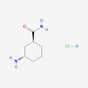 molecular formula C7H15ClN2O B8506534 rel-(1S,3S)-3-aminocyclohexane-1-carboxamide hydrochloride 