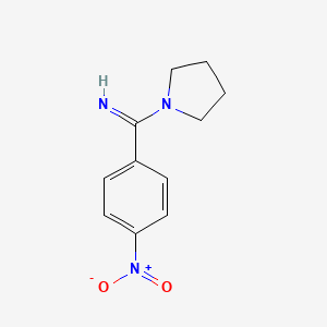 molecular formula C11H13N3O2 B8506567 (4-Nitrophenyl)(pyrrolidin-1-yl)methanimine 