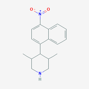 molecular formula C17H20N2O2 B8506569 3,5-Dimethyl-4-(4-nitronaphthalen-1-yl)piperidine CAS No. 870889-96-6