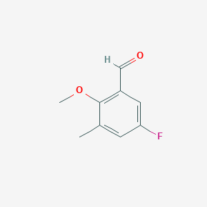 molecular formula C9H9FO2 B8506577 5-Fluoro-2-methoxy-3-methylbenzaldehyde 