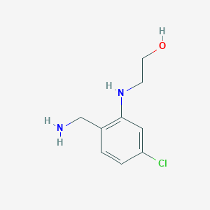 molecular formula C9H13ClN2O B8506607 2-(2-Aminomethyl-5-chloro-phenylamino)-ethanol 